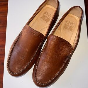 Frye Lewis Venetian Driving Brown Leather Men’s Loafers
